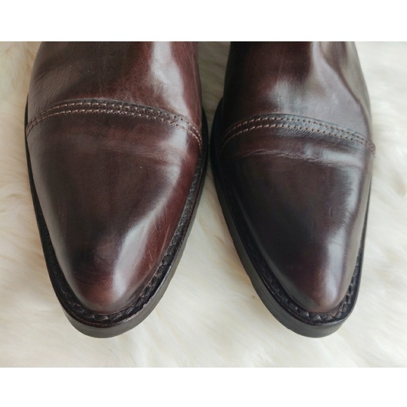 TENTAZIONE point toe brown italian booties - Picture 6 of 6